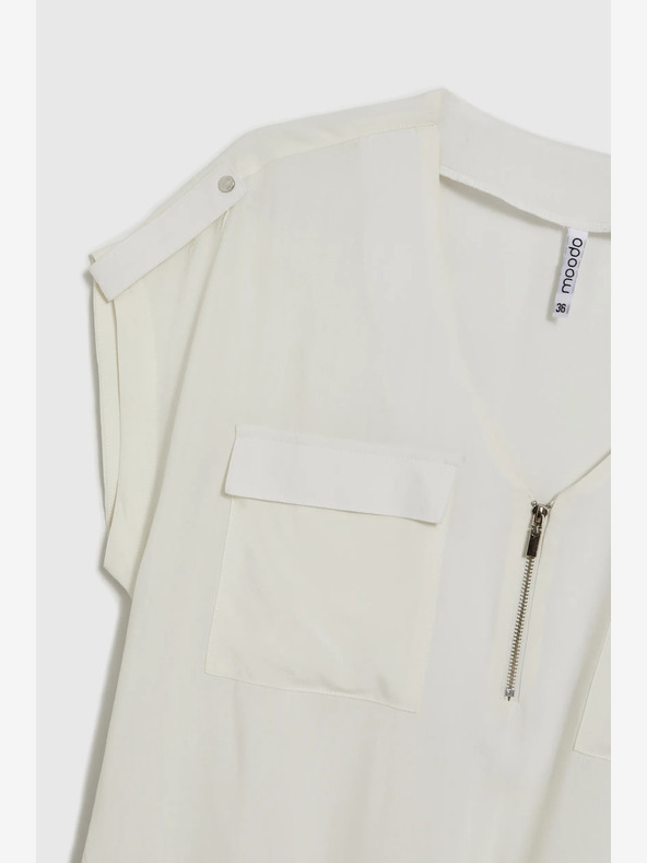 Moodo Weiß Damen Bluse Moodo