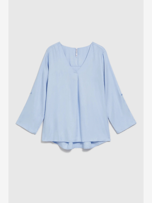 Moodo Hellblaue Damenbluse Moodo