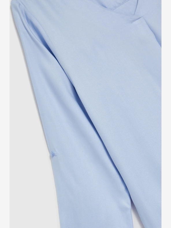 Moodo Hellblaue Damenbluse Moodo