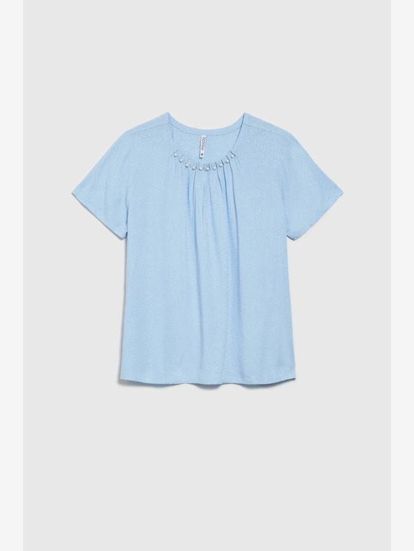 Moodo Hellblaue Damenbluse Moodo