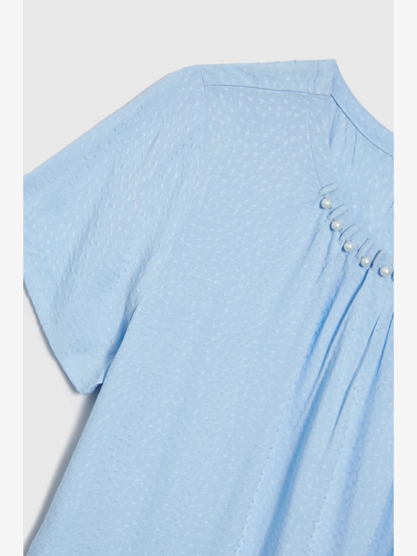 Moodo Hellblaue Damenbluse Moodo