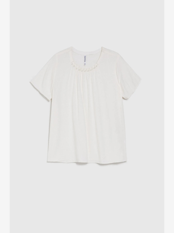 Moodo Weiß Damen Bluse Moodo