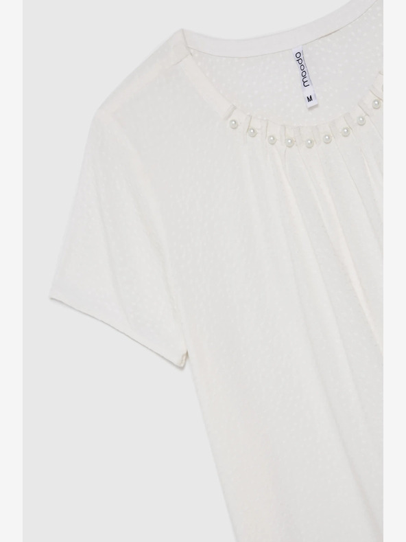 Moodo Weiß Damen Bluse Moodo