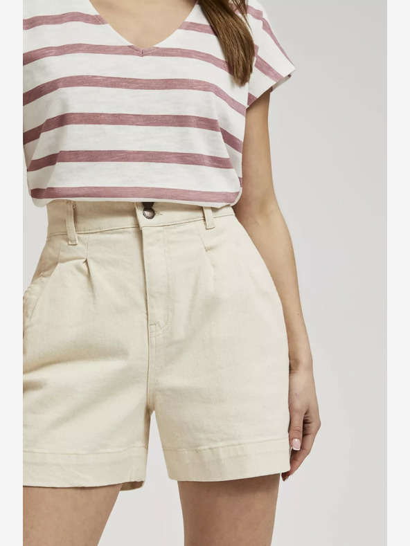 Moodo Beige Damen Shorts Moodo