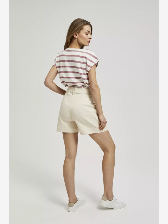Moodo Beige Damen Shorts Moodo