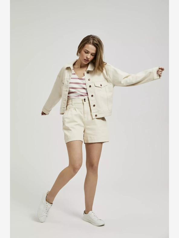 Moodo Beige Damen Shorts Moodo