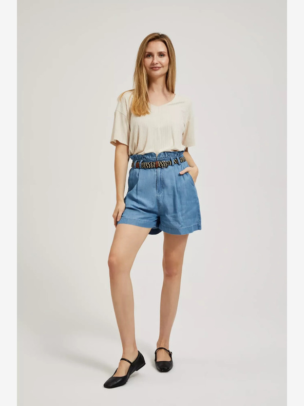 Moodo Blaue Damen Denim Shorts Moodo