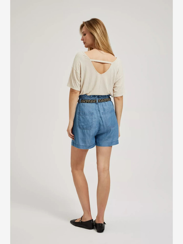 Moodo Blaue Damen Denim Shorts Moodo