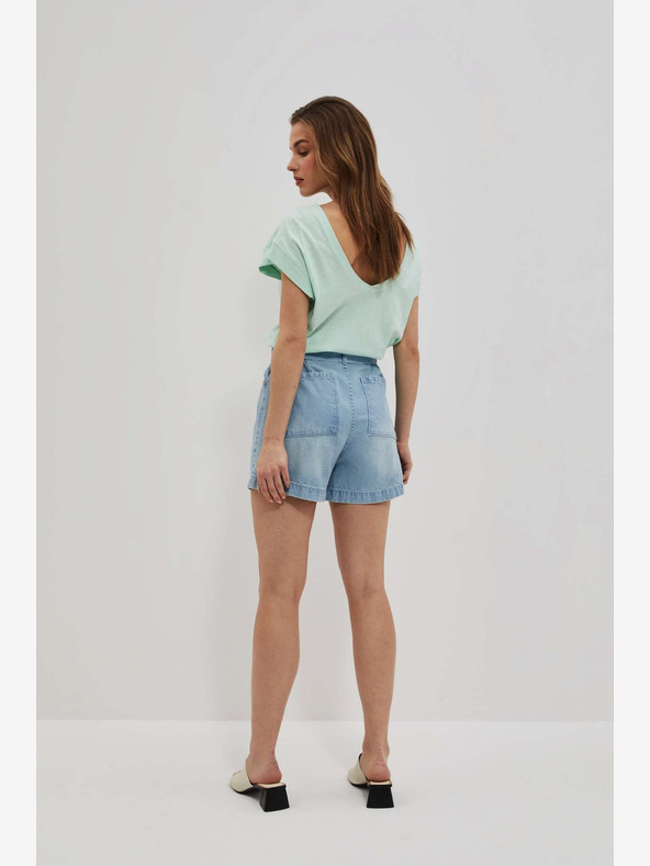 Moodo Blaue Damen Denim Shorts Moodo