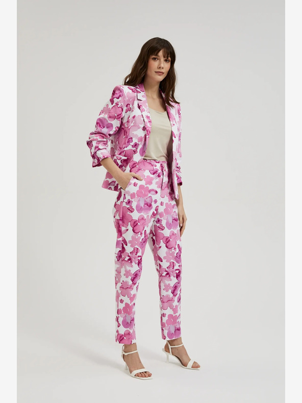 Moodo Rosa Damenhose mit Blumenmuster Moodo