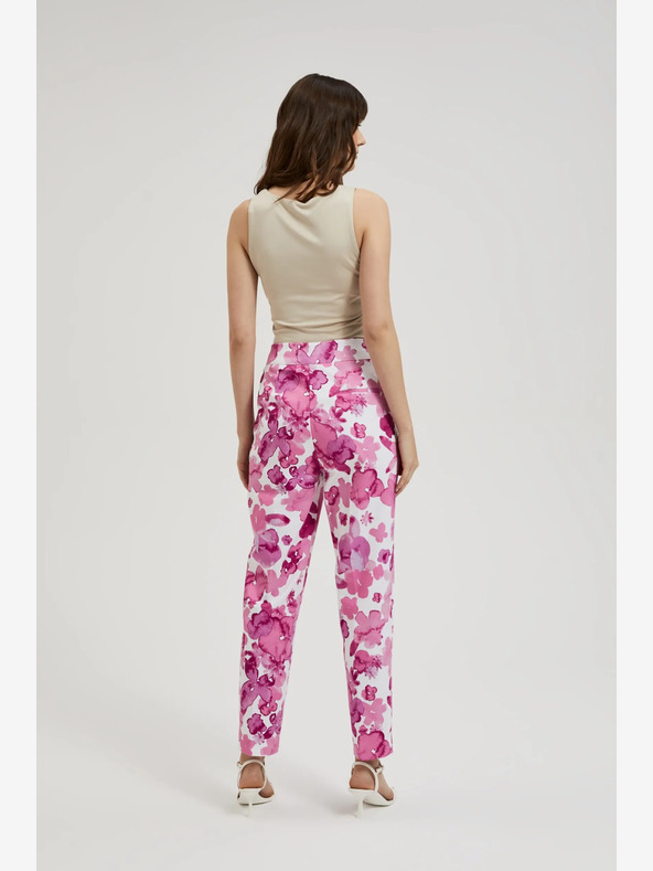 Moodo Rosa Damenhose mit Blumenmuster Moodo