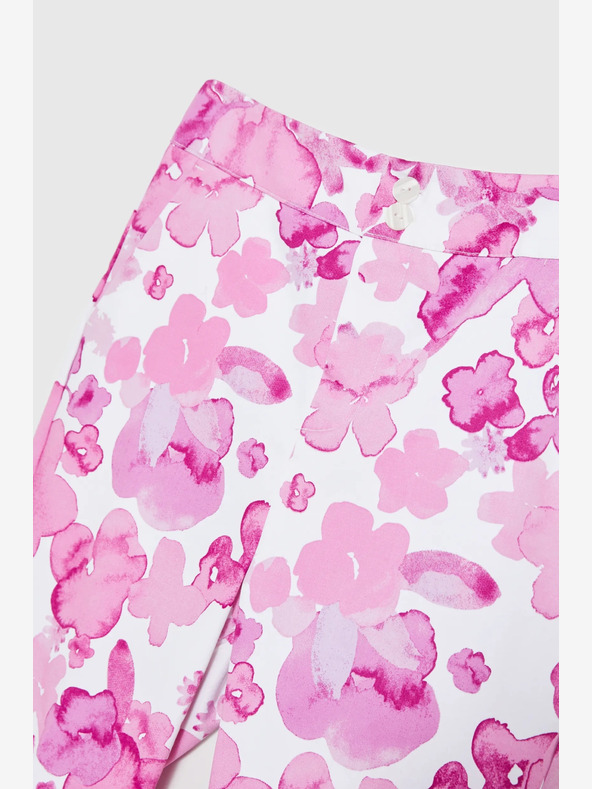 Moodo Rosa Damenhose mit Blumenmuster Moodo
