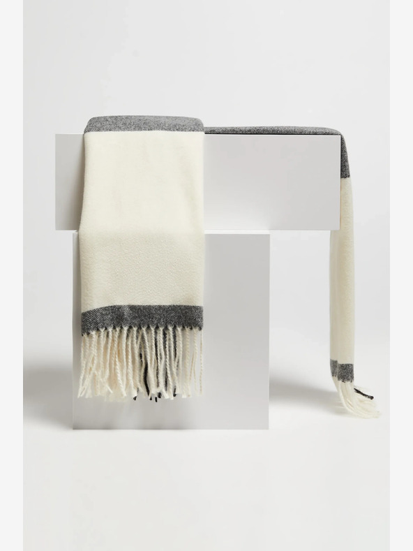 Moodo Weiß-schwarzer Damenschal Moodo