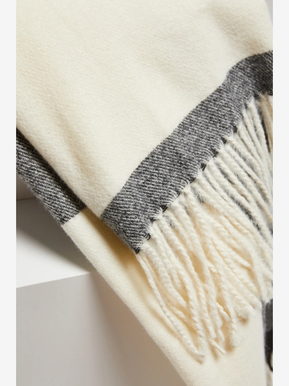 Moodo Weiß-schwarzer Damenschal Moodo