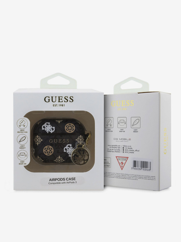 Guess Guess PU 4G Peony Charm Tasche für AirPods 3 Schwarz