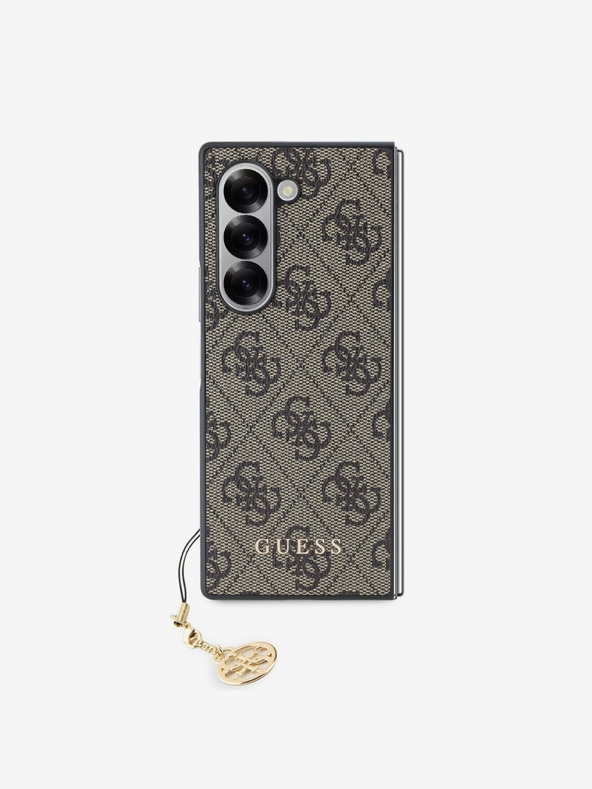 Guess Guess 4G Charm Rückendeckung für Samsung Galaxy Z Fold 6 Braun