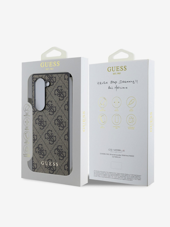 Guess Guess 4G Charm Rückendeckung für Samsung Galaxy Z Fold 6 Braun