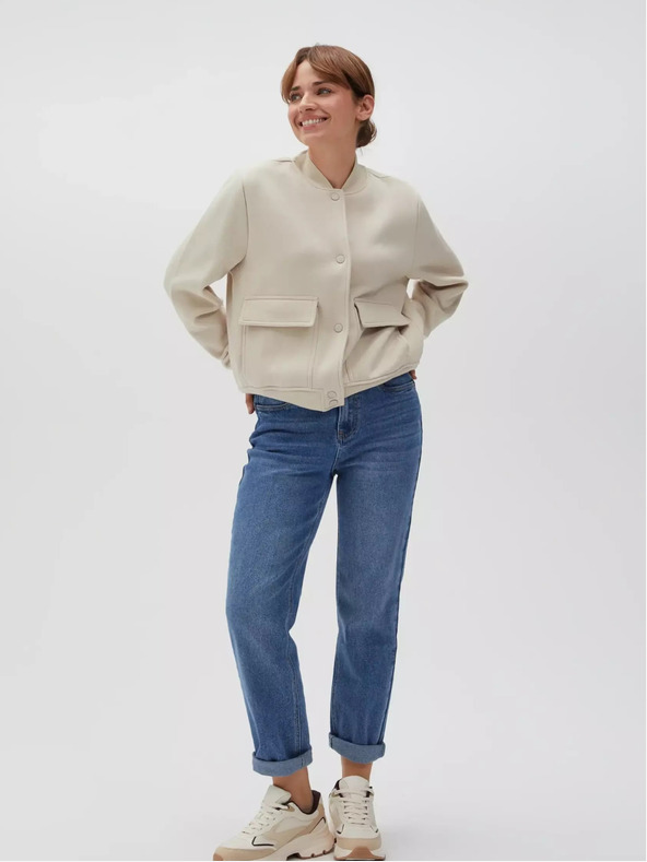 Moodo Moodo Beige Damen Bomber