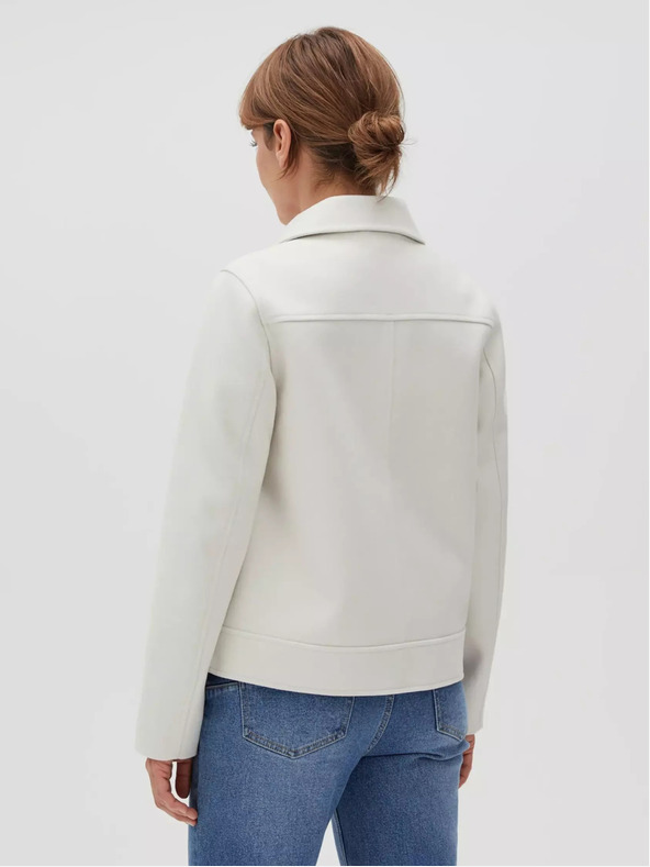 Moodo Cremefarbene Damen Shirtjacke Moodo