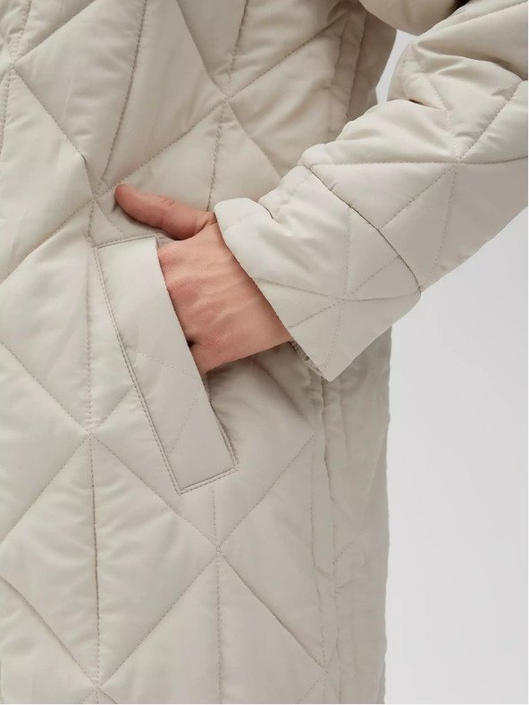 Moodo Cremefarbene Damen-Steppjacke Moodo
