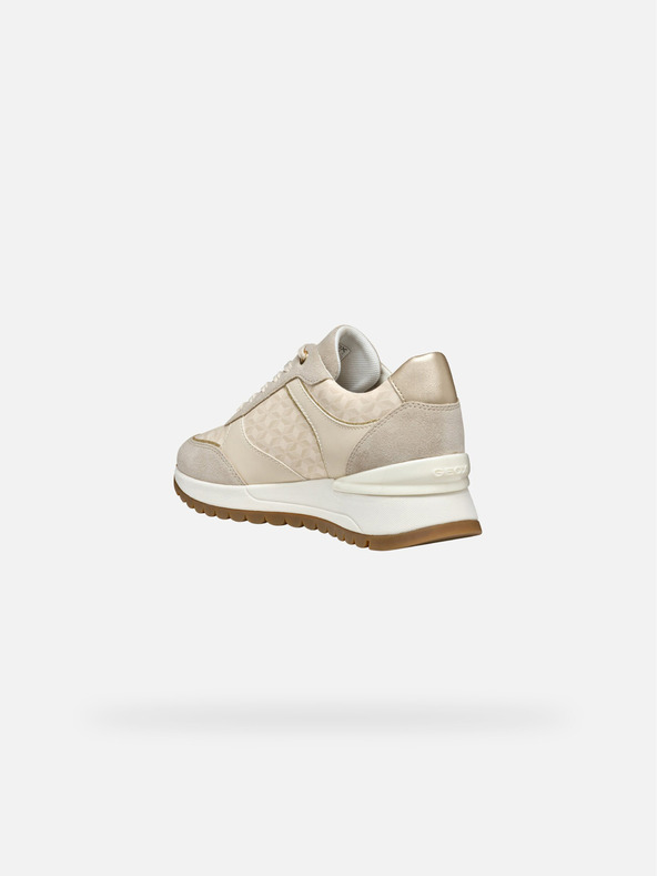 Geox Creme Damen Geox Desya Turnschuhe