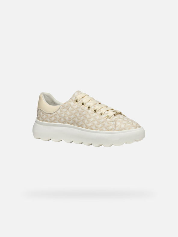 Geox Creme Geox Spherica EC4.1 Damen Turnschuhe