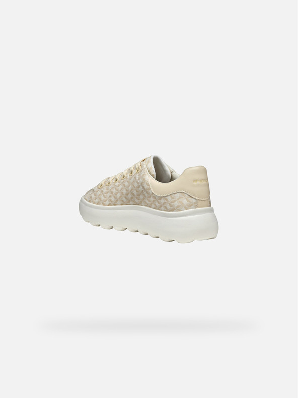 Geox Creme Geox Spherica EC4.1 Damen Turnschuhe