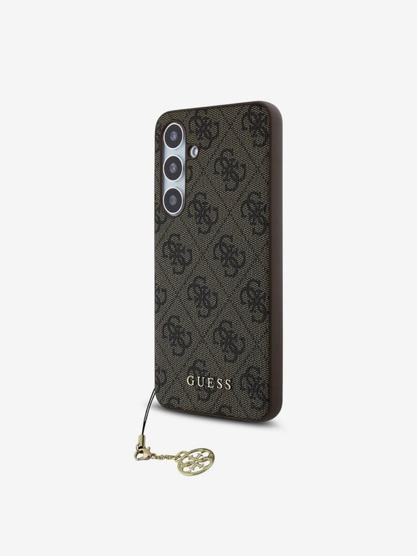 Guess Guess 4G Charm Rückseitenschutz für Samsung Galaxy S24 FE Braun
