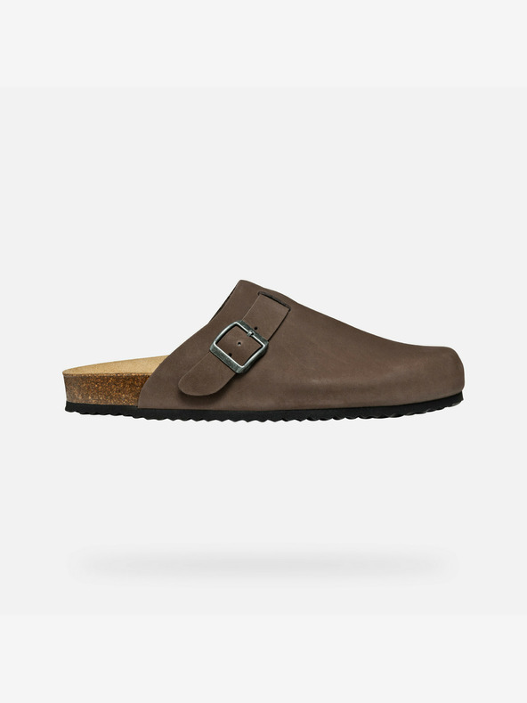 Geox Dunkelbraune Herren Geox Sandale Ghita Hausschuhe