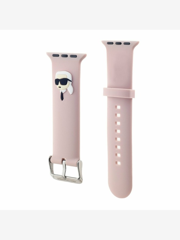 Karl Lagerfeld Karl Lagerfeld Karl Head NFT-Armband für Apple Watch 38/40/41 Rosa