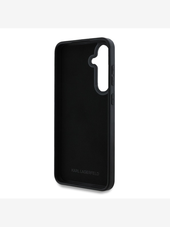 Karl Lagerfeld Karl Lagerfeld 3D Gummi Karl und Choupette Rückendeckel für Samsung Galaxy S24 FE Schwarz