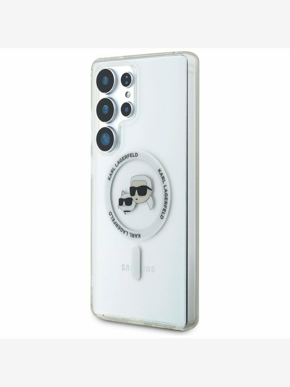 Karl Lagerfeld Karl Lagerfeld IML K&CH Heads MagSafe Back Cover für Samsung Galaxy S25 Ultra Transparent