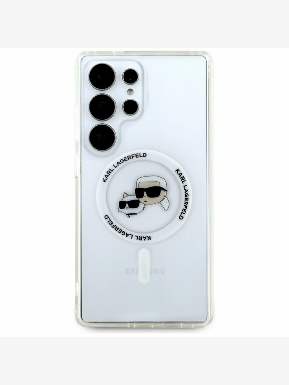 Karl Lagerfeld Karl Lagerfeld IML K&CH Heads MagSafe Back Cover für Samsung Galaxy S25 Ultra Transparent