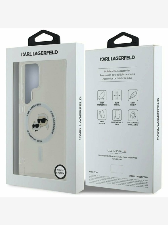 Karl Lagerfeld Karl Lagerfeld IML K&CH Heads MagSafe Back Cover für Samsung Galaxy S25 Ultra Transparent