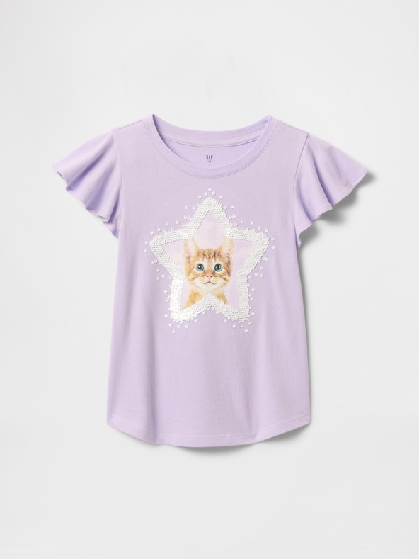 GAP Kinder T-Shirt mit Pailletten GAP