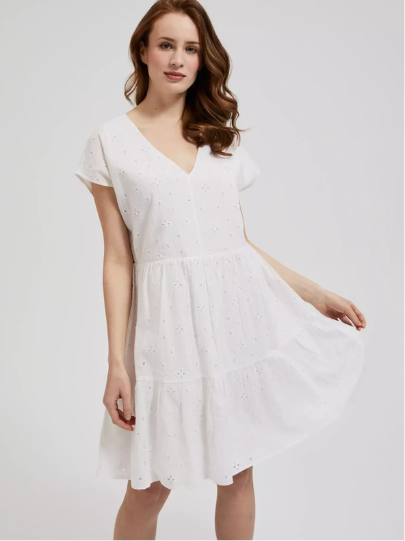 Moodo Damenkleid weiß MOODO