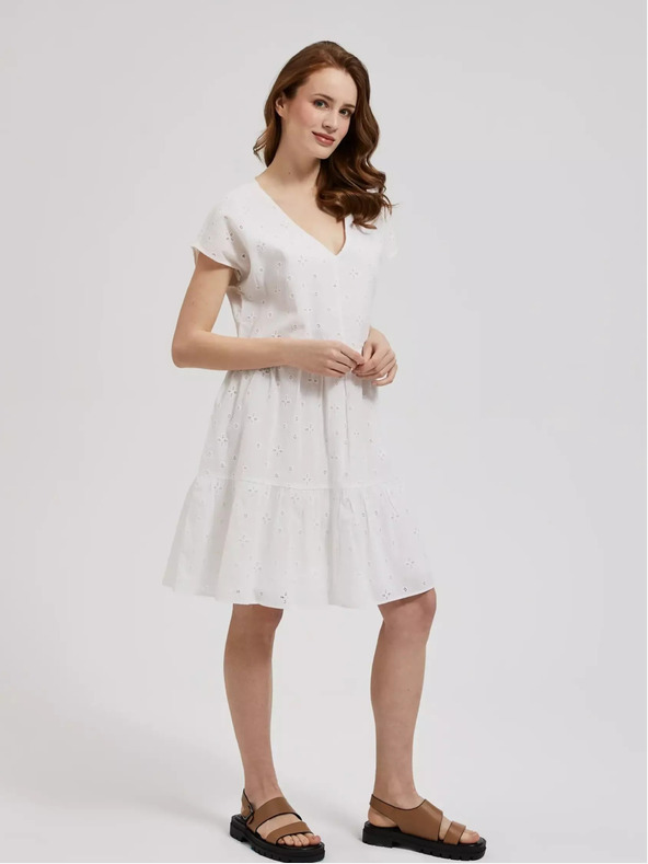 Moodo Damenkleid weiß MOODO