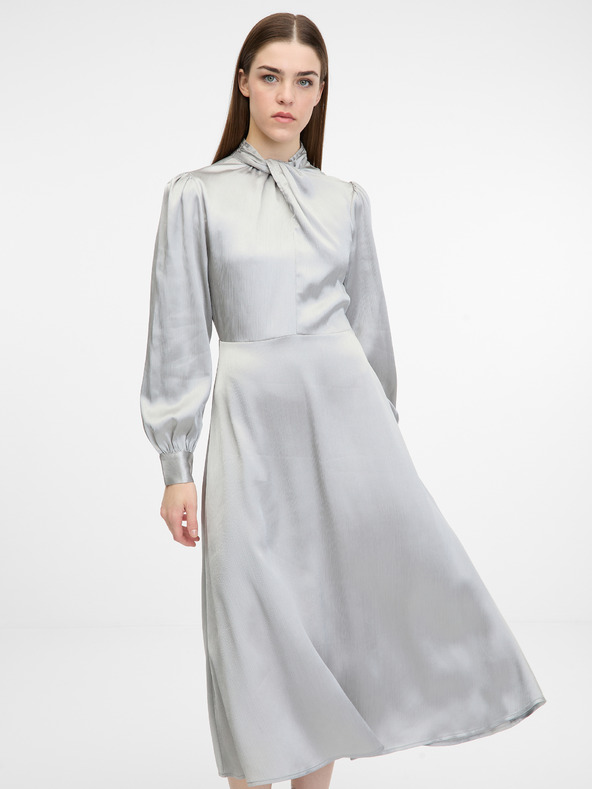 Orsay Silbernes Damen-Midikleid ORSAY