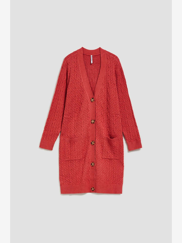 Moodo Damen Strickjacke rot Moodo