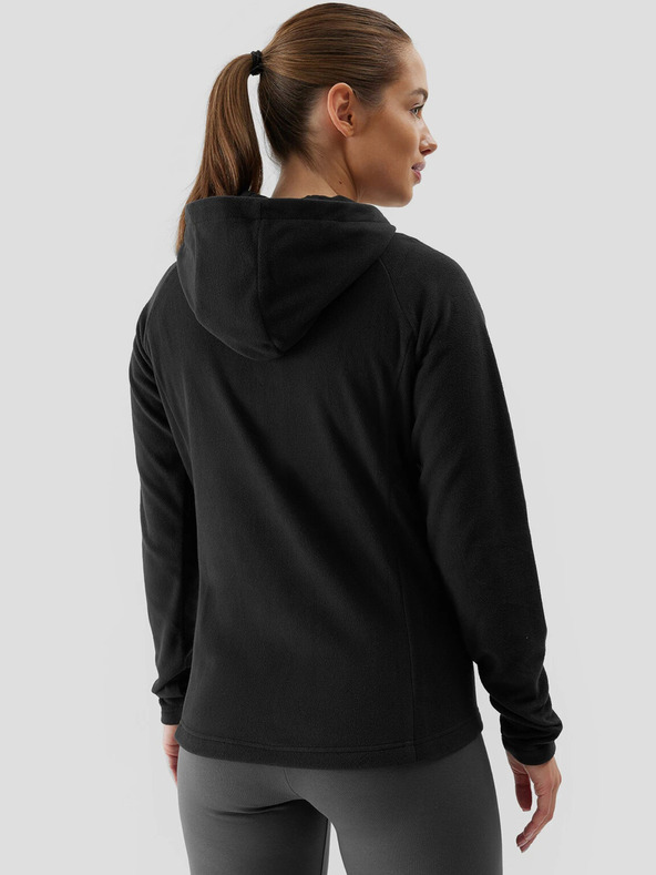4F Damen Fleece-Sweatjacke mit Reißverschluss und Kapuze Regular 4F