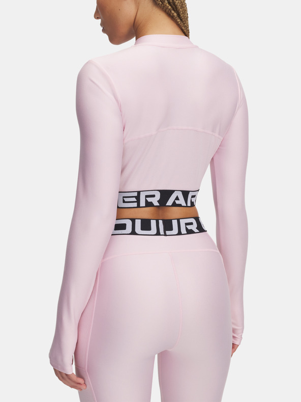 Under Armour Damen-T-Shirt Under Armour HeatGear Rib 1/4 Zip LS