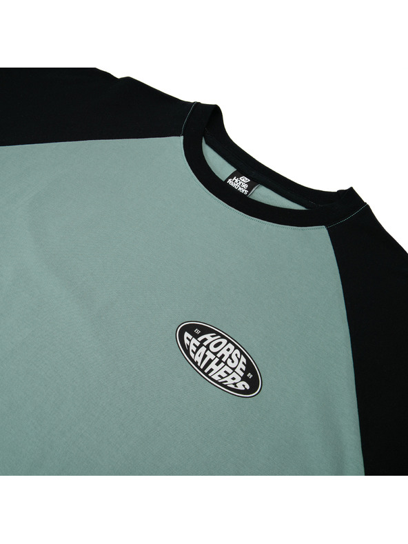Horsefeathers T-shirt Dynamo Raglan - blauer Dunst/schwarz HORSEFEATHERS