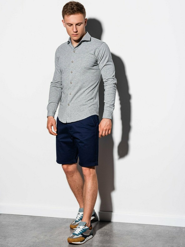 Ombre Clothing Graues Herrenhemd K540