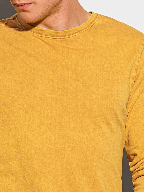 Ombre Clothing Senffarbenes Herren-Basic-Shirt Ombre Clothing
