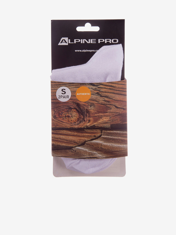 ALPINE PRO Weiße Unisex-Socken - 2 Paar ALPINE PRO 2ULIANO