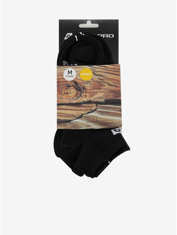 ALPINE PRO Unisex-Socken im Dreierpack in schwarz ALPINE PRO 3UNICO