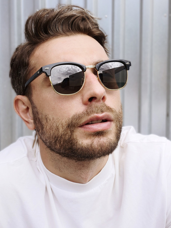 VEYREY VeyRey Sonnenbrille Halbrahmen Hayward Polarisiert Schwarz