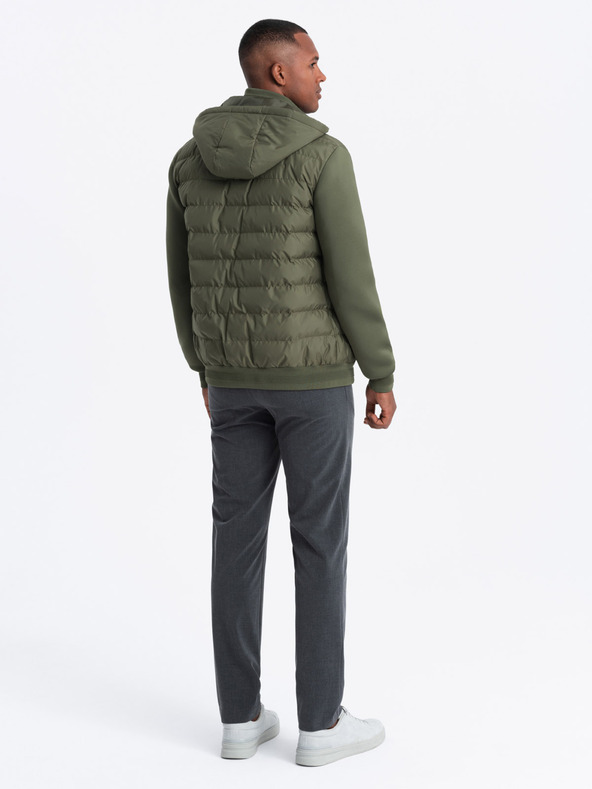 Ombre Clothing Herren Steppjacke mit hohem Kragen Ombre Clothing