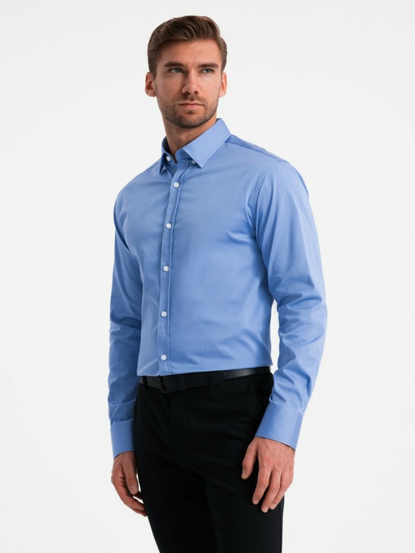 Ombre Clothing Herren-Satinhemd Ombre Clothing SLIM FIT V2 OM-SHOS-0176