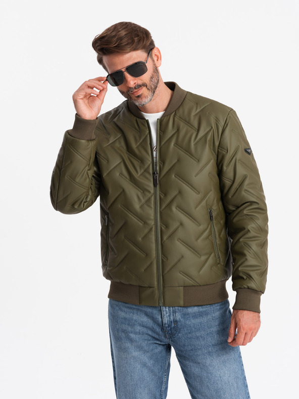 Ombre Clothing Herren-Bomberjacke mit Prägung Ombre Clothing